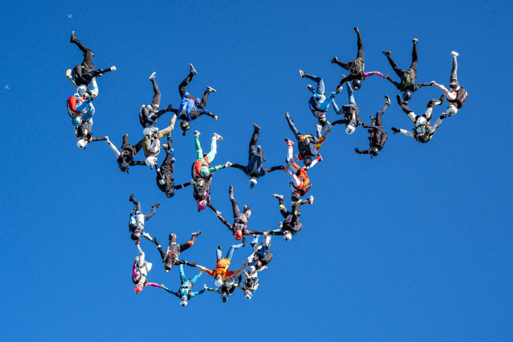 30-way head-down-ennätys